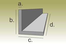 3mm 25x25mm Mild Steel Angle Cut to Size